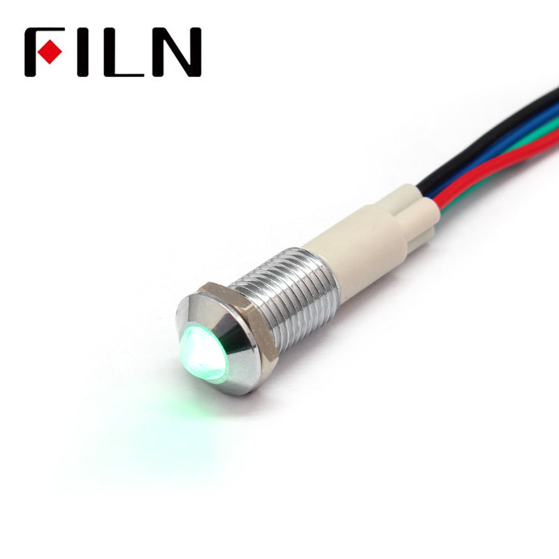 10mm Red Green Blue Three Colors 12V Red Indicator Light