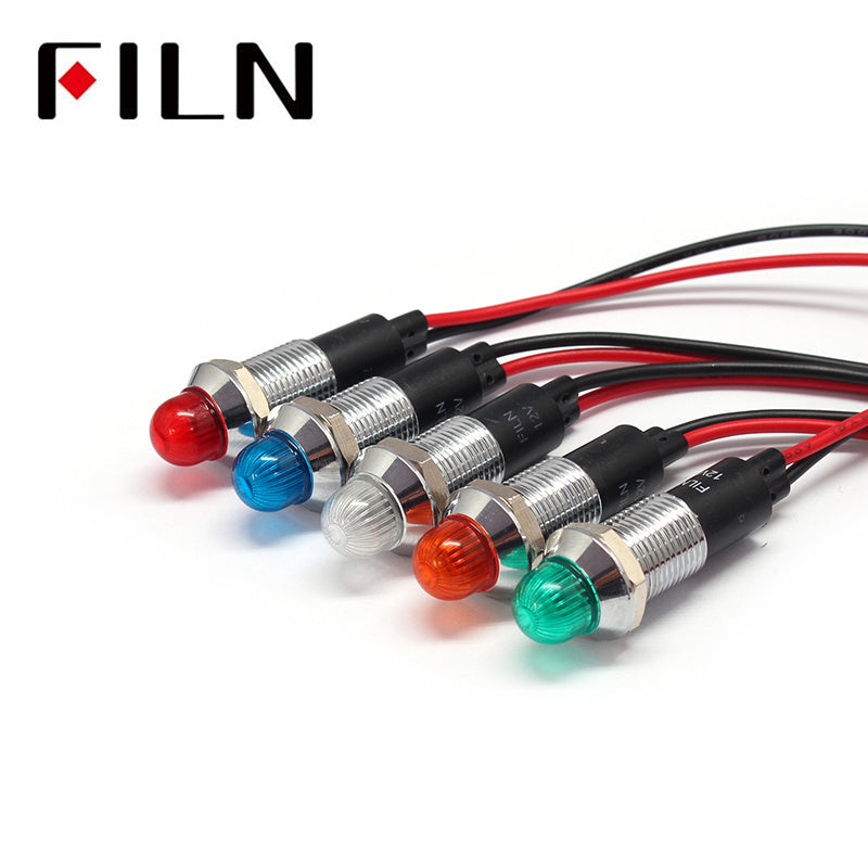 12MM metal Audio equipment 220v white indicator light Colour