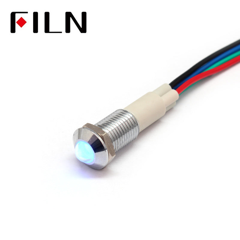 10mm Red Green Blue Three Colors 12V Red Indicator Light