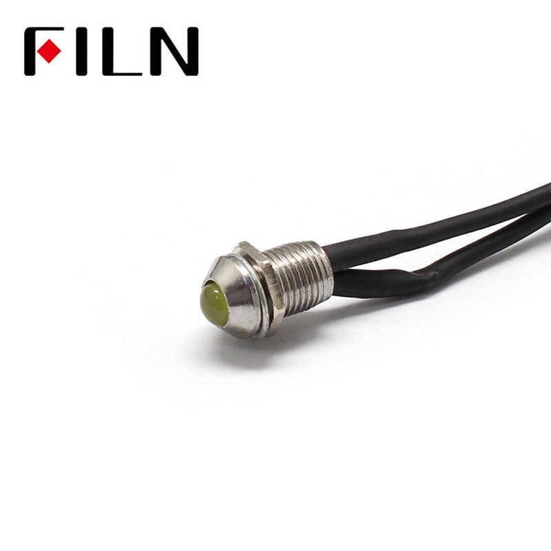 8mm Cheap and Good Quality 120V Panel Mount Indicator Light Parts