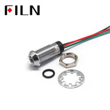 8mm Red Green Two Color Waterproof Metal Indicator Light Lamp Details