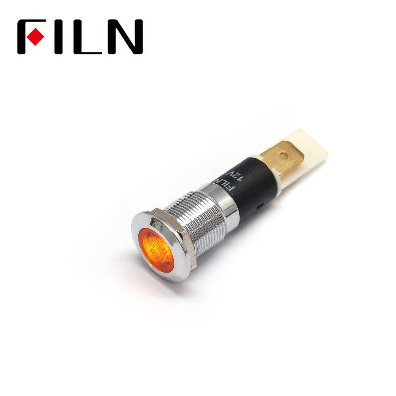 12MM Metal Red Washing Machine 220V AC Indicator Light Orange