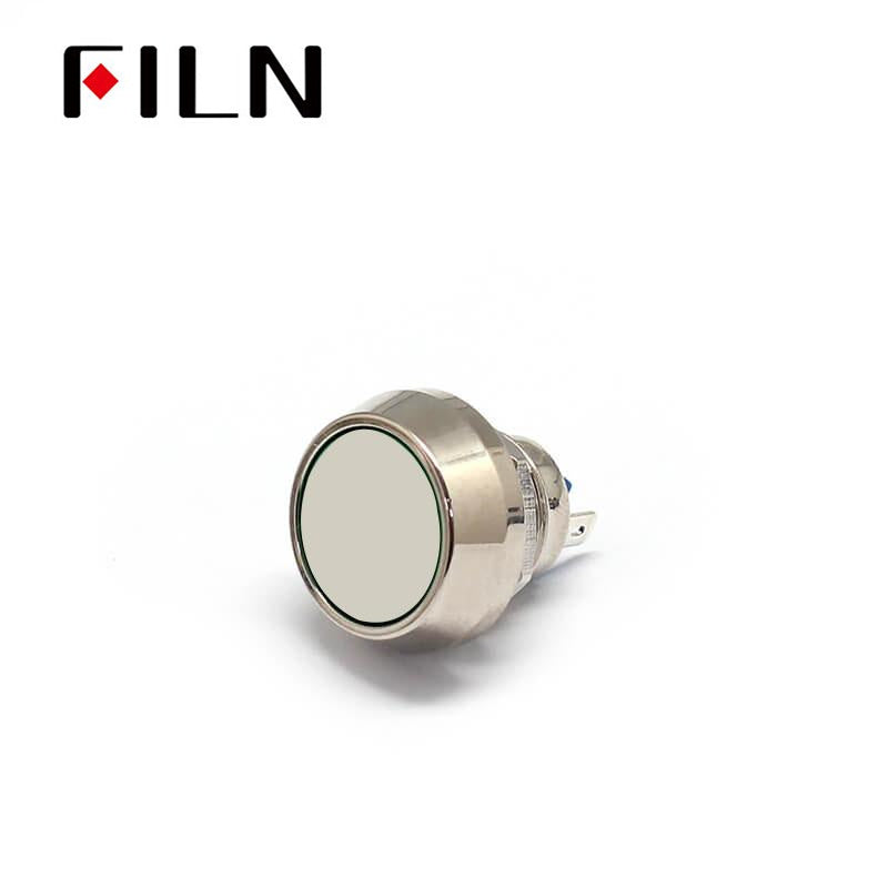 FILN IP6712MM 12V 220V Mini 2pin Push Button Switch White