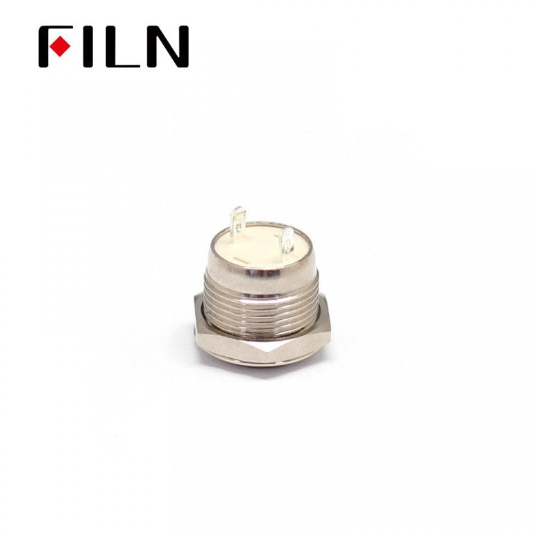 FILN silver 12mm short length 4 soldering pin dull momentary metal push button switch In Sale