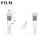 10mm Yellow LED IP67 120 Volt Panel Indicator Light