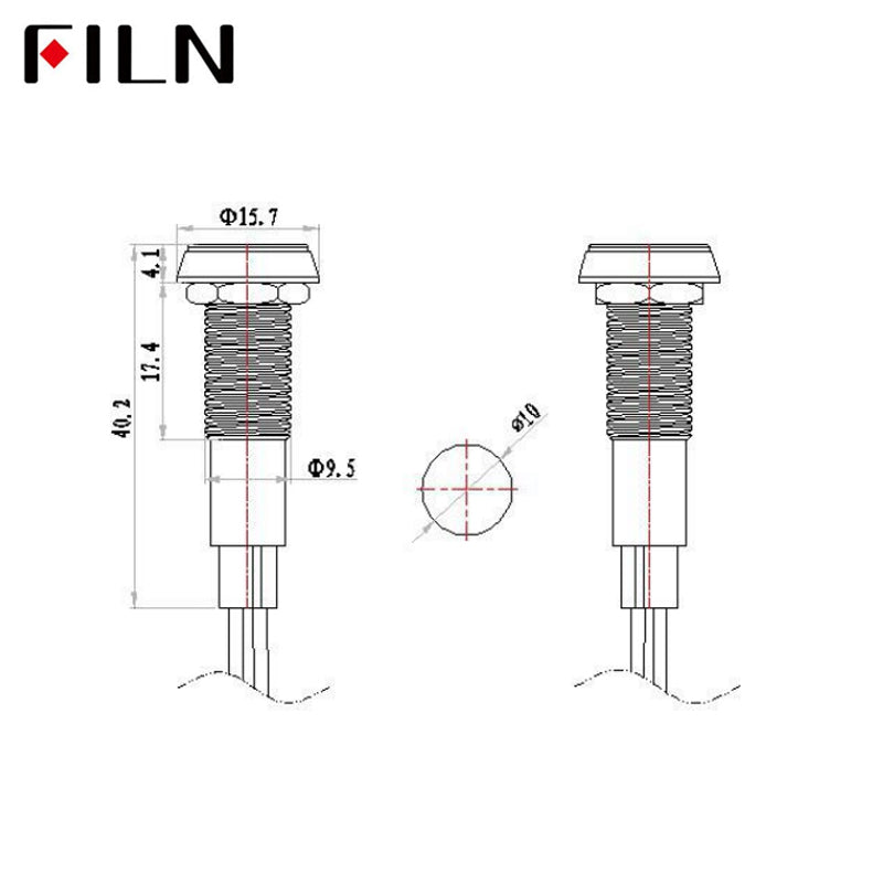 10mm Red-Green  220 Volt Indicator Light