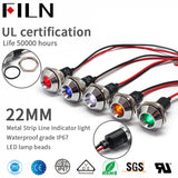 22mm 12V White Copper High Pressure Indicator light