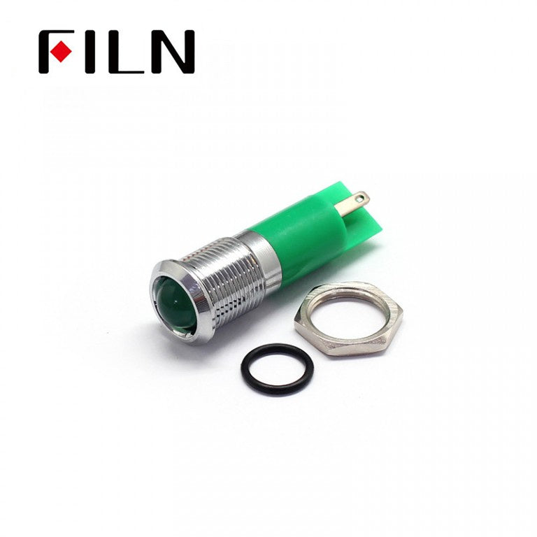 14MM Green Door LED AC 220V LED Indicator Light