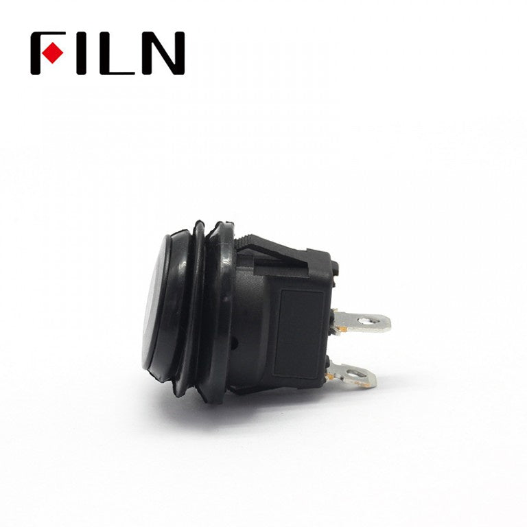 FILN 2PIN KCD1 ON OFF IP67 Black 5A 250V Car Round Rocker Switch High Quality