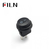 FILN 2PIN KCD1 ON OFF IP67 Black 5A 250V Car Round Rocker Switch Best Price