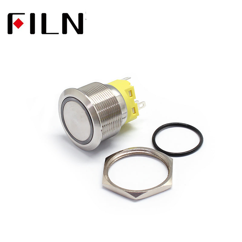 25MM 5PIN Stainless Steel Metal Push Button Switch IP67 Push Button Light Switch In Sale