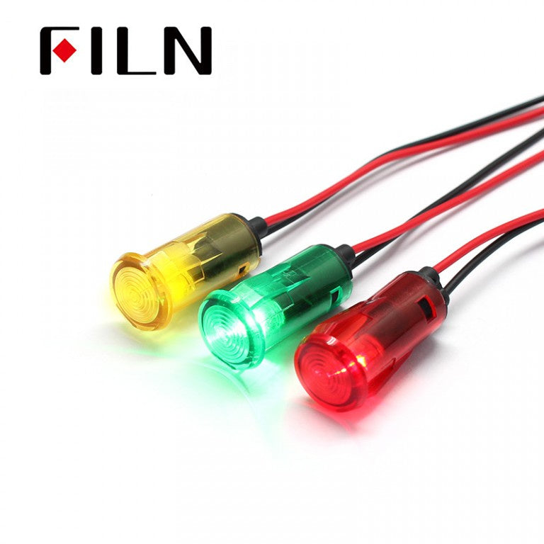 14mm 12V 24V 36V 220V 110 Volt LED Plastic Indicator Lights