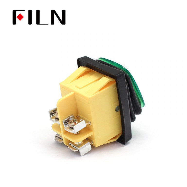 220V 15A Green LED Screw Feet 4PIN Illuminated Rocker Switch Price