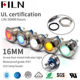 16mm 24V LED Screw Feet Metal Indicator Light