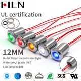 12MM Metal 240V LED Indicator Light With Wire