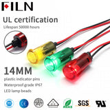 14mm 12V 24V 36V 220V 110 Volt LED Plastic Indicator Lights