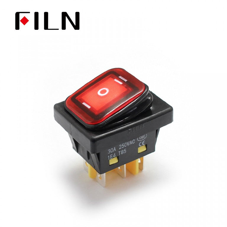 FILN KCD4 250V on-off-on 6Pin Waterproof LED Rocker Switch Shop Now