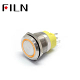 22MM  110V LED illuminated Latching Red Push Button Switch Yellow