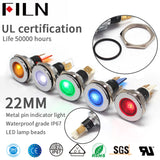 22mm IP68 Metal Navigation Indicator Light