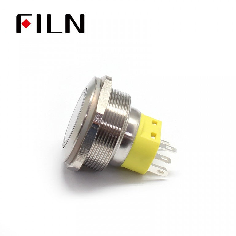 28MM LED IP67 Ring Metal Push Button  Switch On Sale