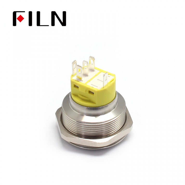 28MM LED IP67 Ring Metal Push Button  Switch Bottom