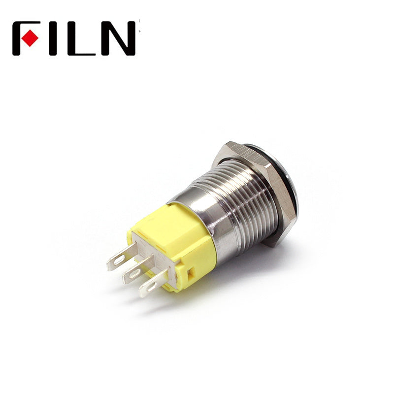 FILN 16mm Flat head high quality NO LED Metal Push Button Switch Price