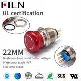 22mm Emergency Stop Button Switch Metal Push Button Switch For A Latching Switch