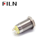 12MM Red LED Light 12V 110V Latching Metal Push Button Switch Back