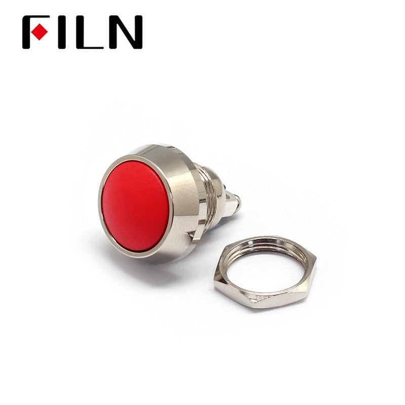 12MM Momentary Metal Round Vandal Resistant Push Button Switches Detail