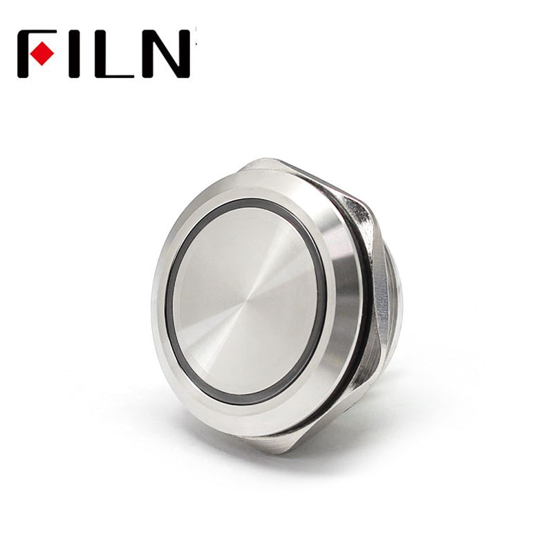 40MM 8PIN IP67 Metal Ring Push Button Switch With Light Parts