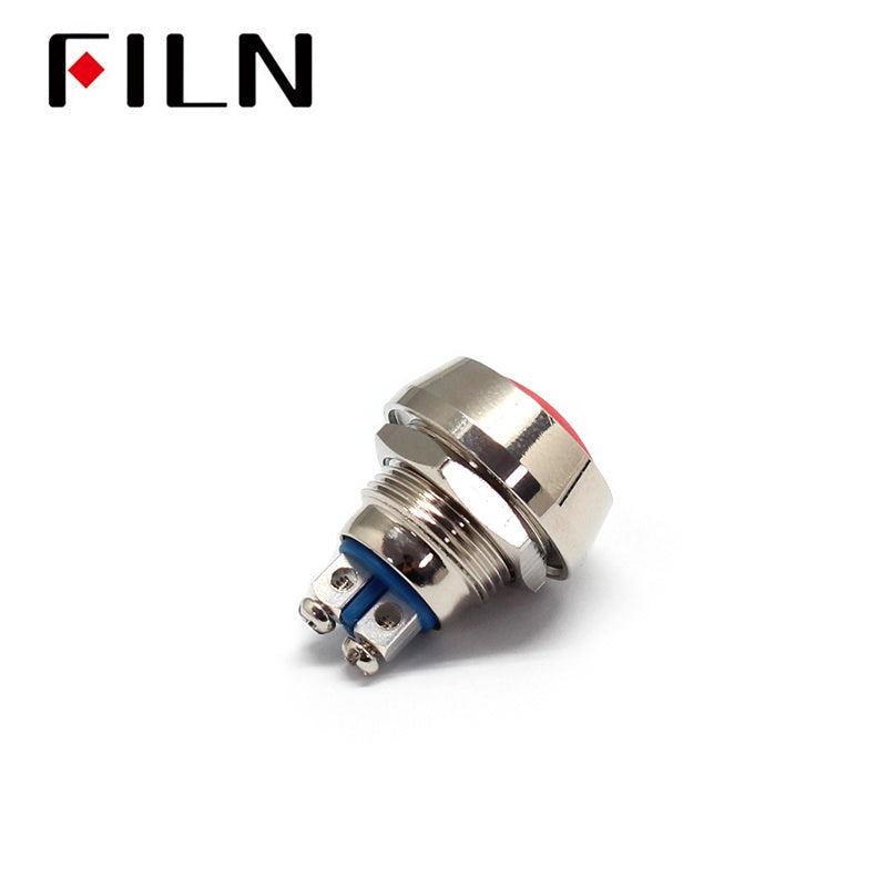 12MM Momentary Metal Round Vandal Resistant Push Button Switches Detail