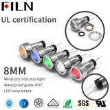 8mm Metal Automation 12V Mini LED Indicator Lights