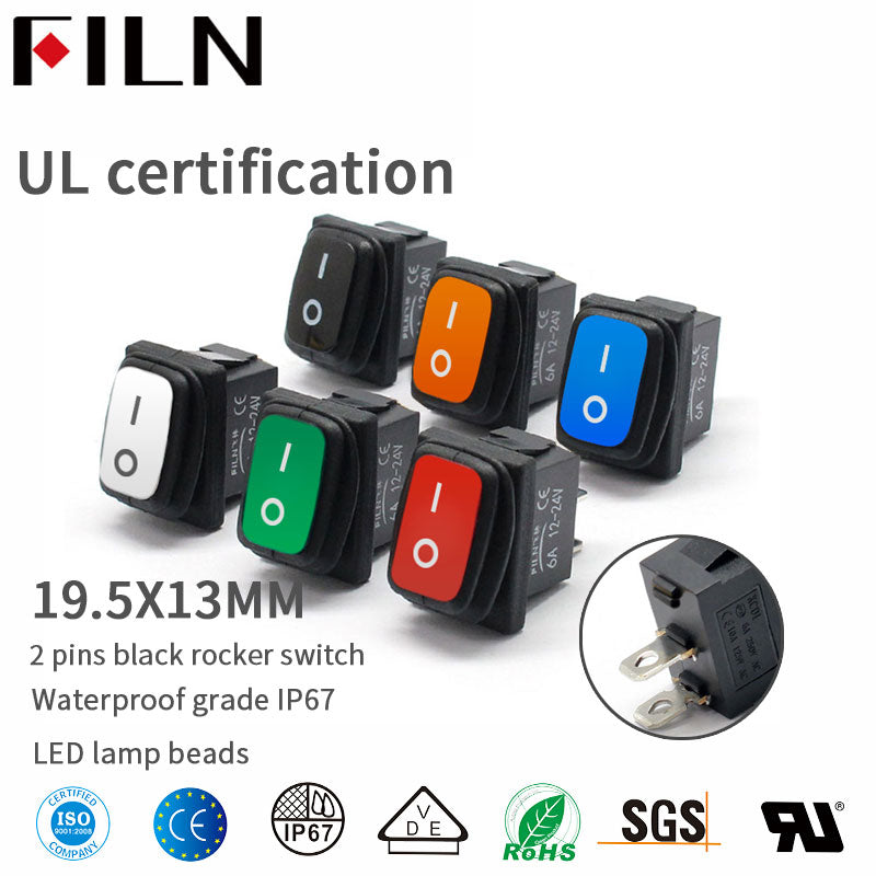 2Pin KCD1-101 Mini Rocker Switch ON OFF Momentary Car Ship