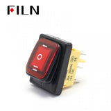 10V 15A Yellow LED ON OFF ON Momentary 3 Way Rocker Switch