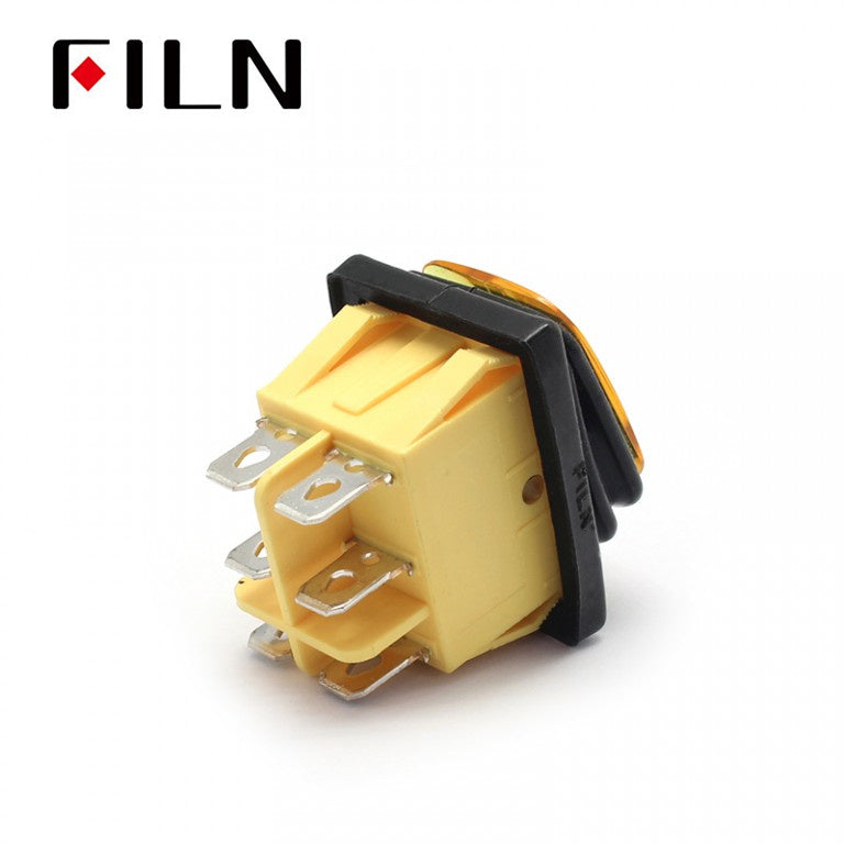 kcd4 on-on 110V yellow 6pin momentary rocker switch China