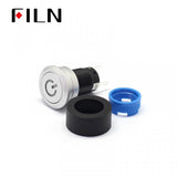 FILN 22mm Illuminated 12V Led Reset Round Momentary Plastic Power Logo Momentary Switch Details