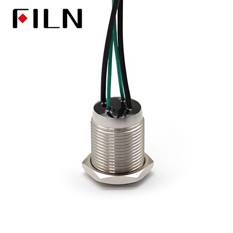 16MM 12V Green LED Metal Push Button Light Switch With Wire online shop