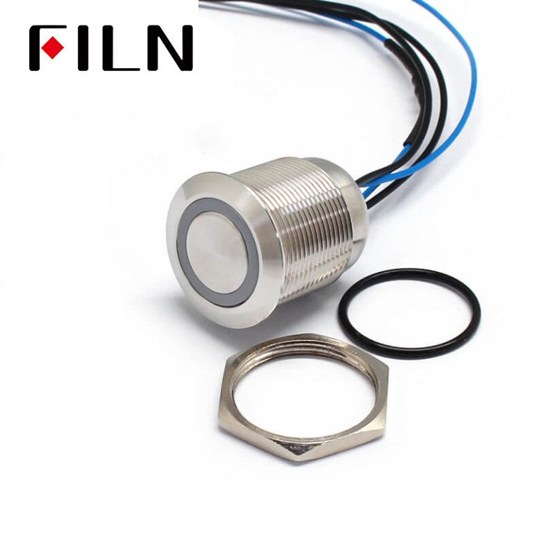 22mm 10A IP68 Blue Momentary 4 Pole Push Button Switch Details