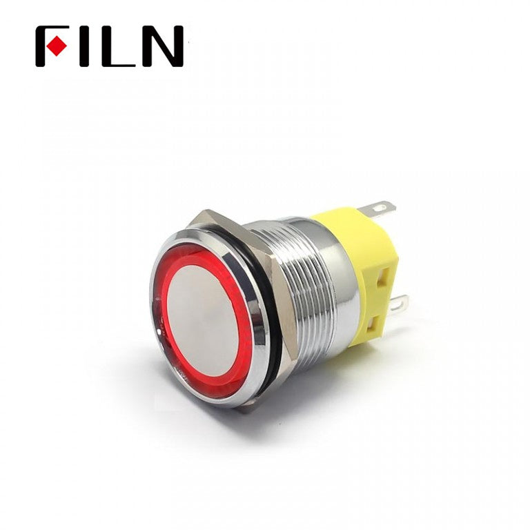 22MM 12v Waterproof Red LED Illuminated Push Button Switch Price