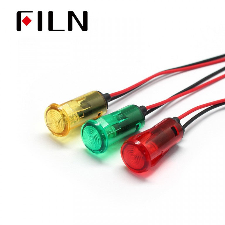 14mm 12V 24V 36V 220V 110 Volt LED Plastic Indicator Lights