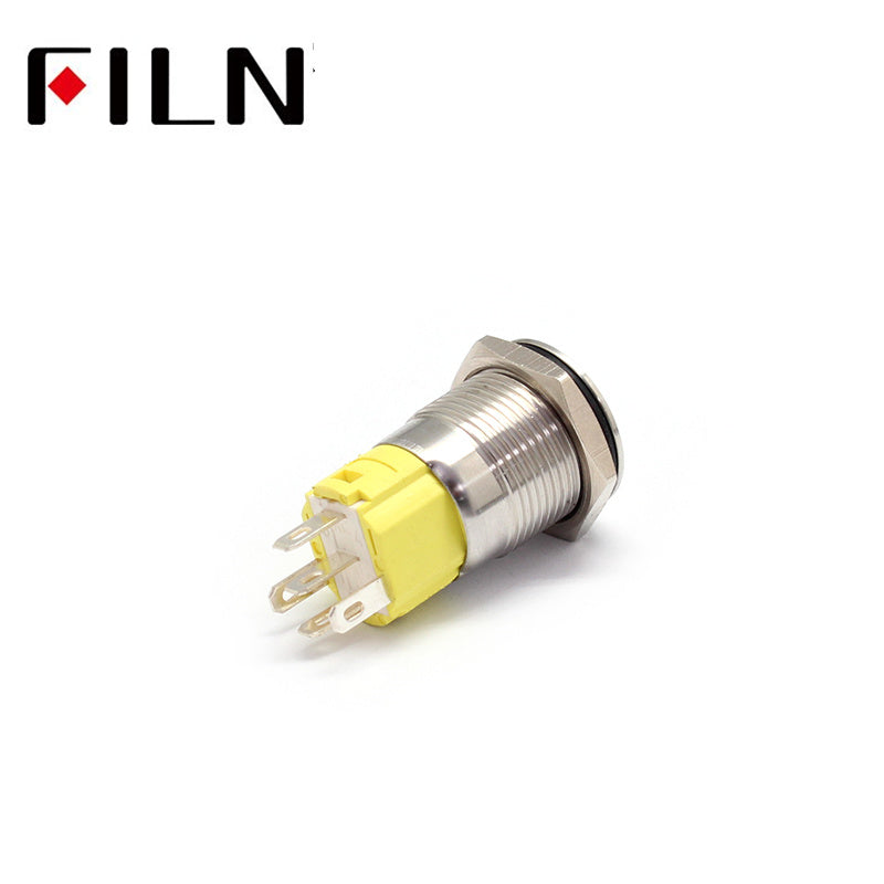 Filn 16mm 6V 12V 110V 220V LED waterproof Push Button Switch with Power symbol China