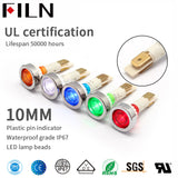 10mm 2/5 3V Light with Red Indicator Light Cover