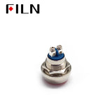 12MM Momentary Metal Round Vandal Resistant Push Button Switches Back