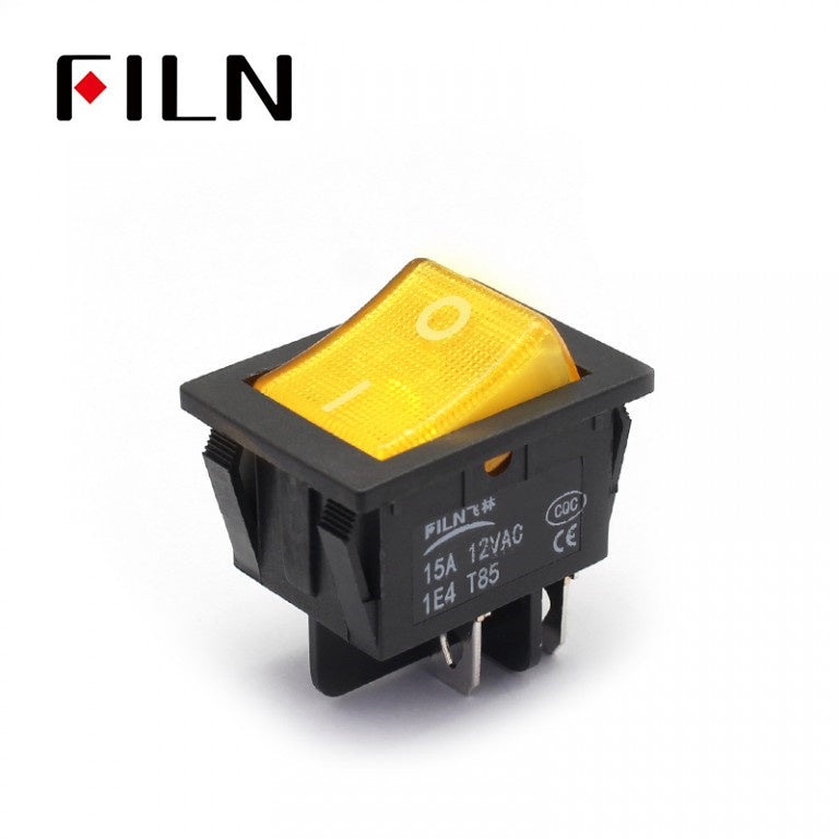 FLIN 250V 15A 4 PIN Affordable LED Light Rocker Switch On Sale