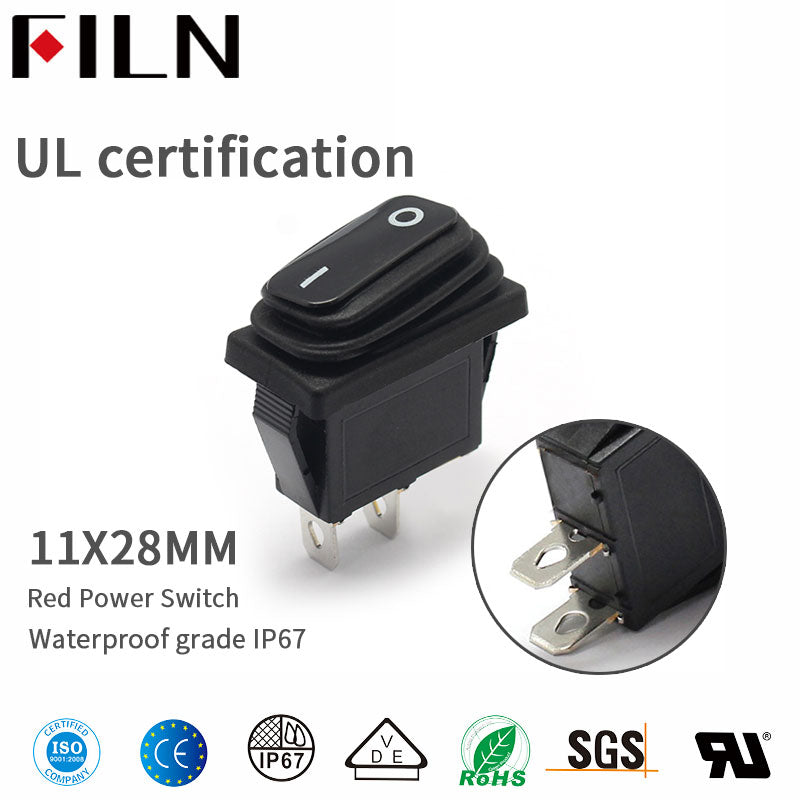 Small Rocker Switch 2PIN 15A Momentary Waterproof rocker switch