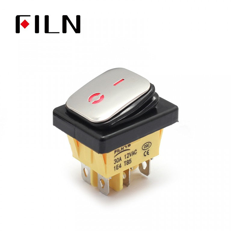 FILN Illuminated 250V IP67 Stainless Steel 6 PIN Rocker Switch Shop Now