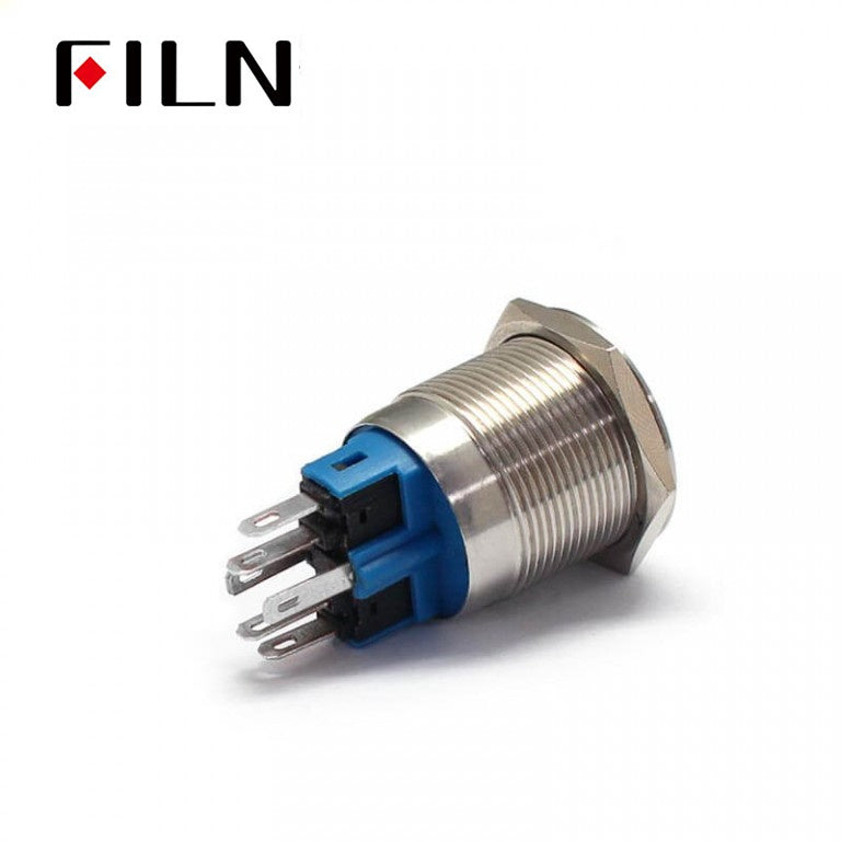 22mm Stainless Steel Push Button 6-Pin ON/OFF