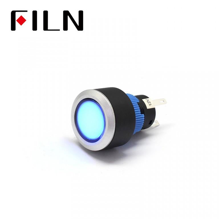 FILN Professional Production Of The Plastic Button Switch Waterproof With Light 16mm Hole