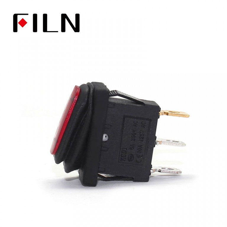 FLIN YELLOW 3 Pin Rocker Switch KCD1-102N IP67 Waterproof 250V Price