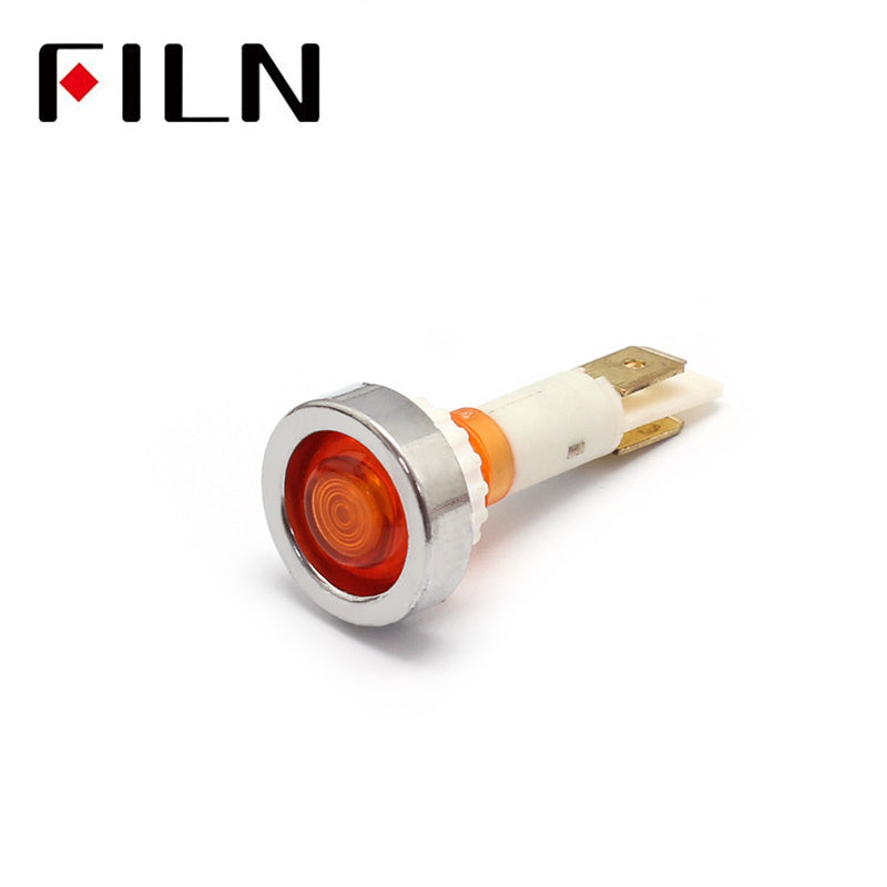 10MM 2/5 3V LIGHT WITH RED INDICATOR LIGHT COVER Orange